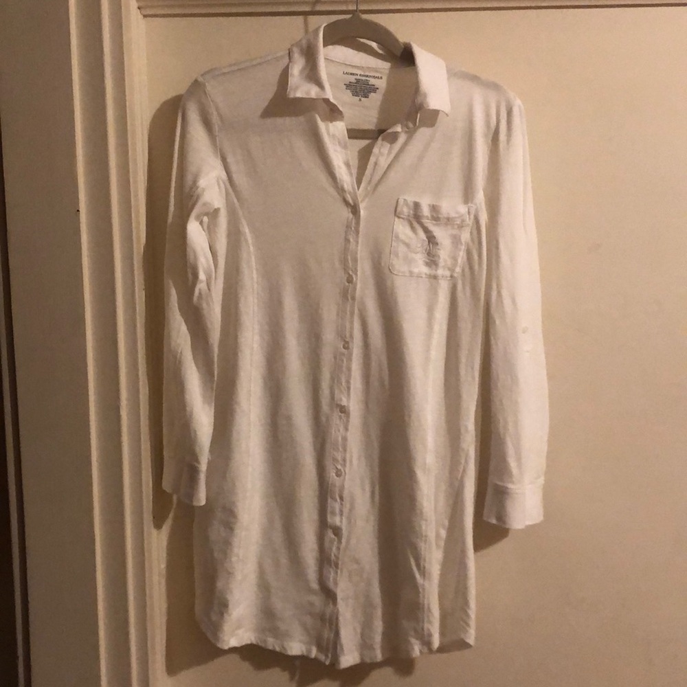 Collared button up PJ gown